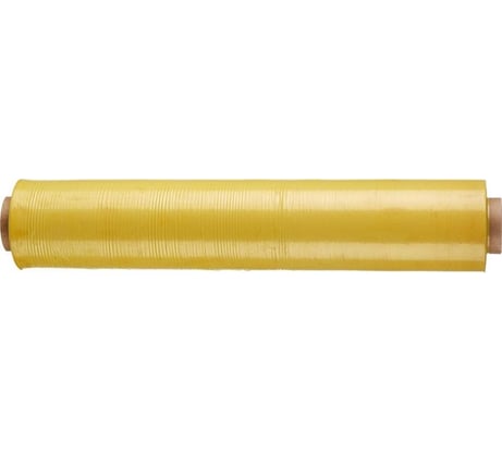 Стрейч-пленка для ручной упаковки ООО Комус вторичное сырье, 20 мкм, 50 см, 217 м, 2 кг нетто, желтая 840665