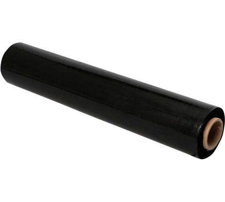 Стрейч-пленка для ручной упаковки ООО Комус вторичное сырье, 20 мкм, 50 см, 217 м, 2 кг нетто, черная 840663