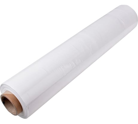 Пленка-стрейч Файбер-ТЭК 500 мм, 23 мкм, 1 кг, белая 00006870