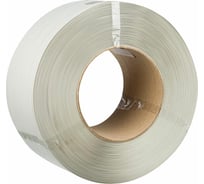 Полипропиленовая стреппинг лента ОФИСМАГ белая, 9 мм х 0,5 мм, длина 4000 метров, 609088