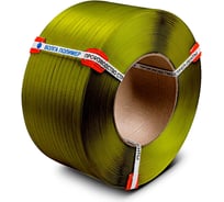 Лента полипропиленовая Волга Полимер 12x0,6 мм, 145 кгс, болотный, 1500 метров, п/авт, 12-06-1500-103-07