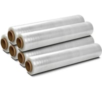 Стрейч пленка Волга Полимер первичная 20 мкм 1,8кг 500 мм, 6 штук, 514150128мп6