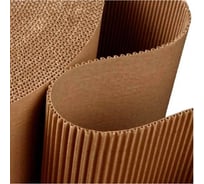 Гофрокартон MW в рулоне 1 шт. 1,25x50 м D21 бурый 3мм 2-слойный ГКР125-50