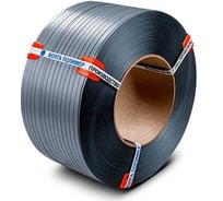 Лента полипропиленовая Волга Полимер 12x0,8 мм 2000 метров, 150 кгс, п/автомат, серая, 12-08-2000-117-00