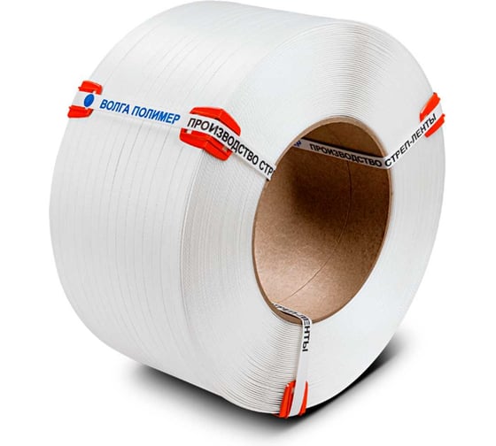 Лента полипропиленовая Волга Полимер 15x0,5 мм 2000 метров, 138 кгс, п/автомат, белая, 15-05-2000-101-00 1