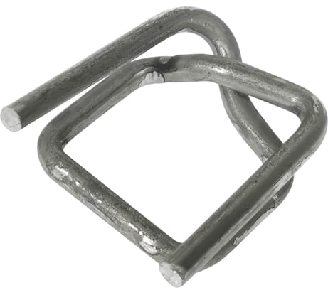 Стальная пряжка для ПП/ПЭТ ленты 12 мм Кордленд 13х26х2,8 мм, 1000 шт. PR-13 KREP-00149