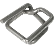 Стальная пряжка для ПП/ПЭТ ленты 15-16 мм Кордленд 16х34х3,5 мм, 1000 шт. PR-16 KREP-00115