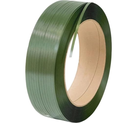 Лента ПЭТ ВОЛГА ПОЛИМЕР 12ммх0.6ммх400 метров, зеленая, 245 кгс 12-06-400-201-00 1