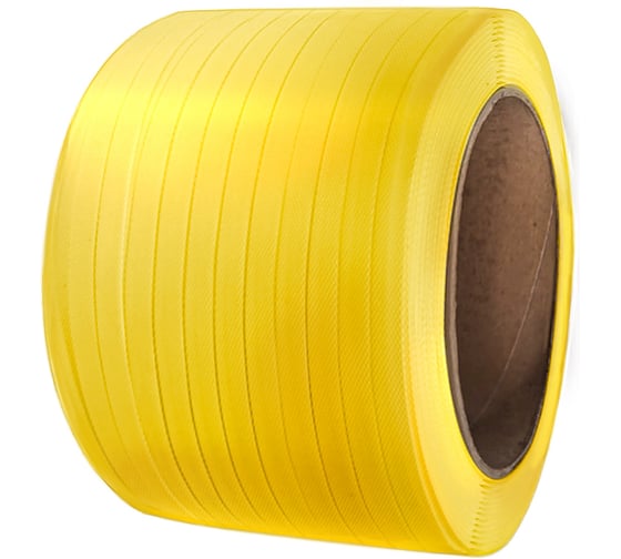 Лента полипропиленовая Волга Полимер 12 х 0,5 мм, 500 м, 125 кгс, п/авт, желтая 12-05-500-103-05 1