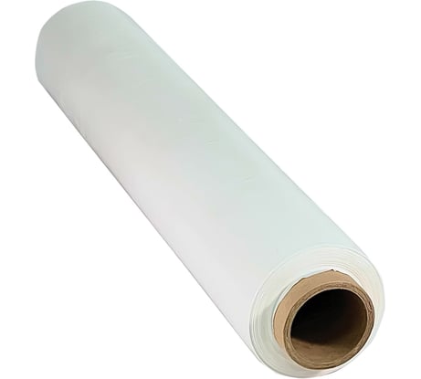 Стрейч-пленка ОФИСМАГ высокого качества, белая, 50см х 217м, 20мкм, 2кг нетто, первичное сырье, 607960