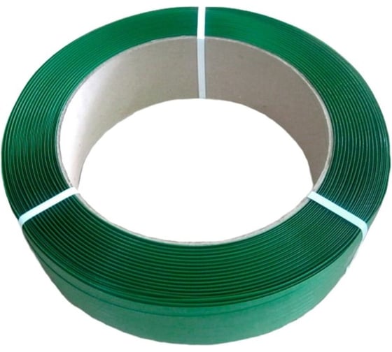 Лента полиэстеровая Ресурс 15,5х0,89мм 1250м автомат зеленая 24747