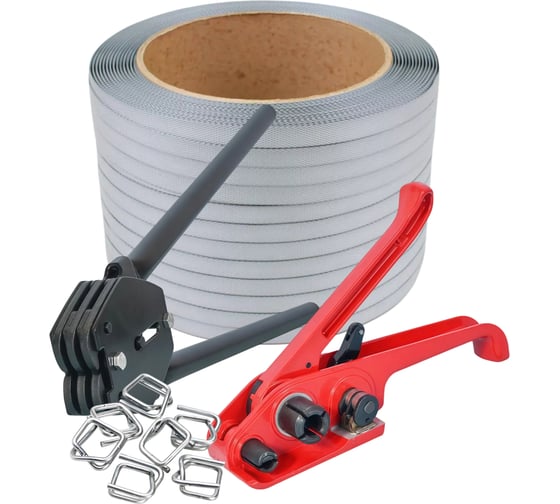 Набор ПАРТНЕРПАК Стандарт 19, натяжитель + лента ПП серая 19 мм, 1 мм, 500 м + пряжка 19 мм, 500 шт. ВИ-Стандарт ПР19 ВИ-Стандарт19 ВИ-2660/Стандарт19