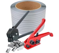 Набор ПАРТНЕРПАК Профи 19, натяжитель + клещи + лента ПП серая 19 мм, 1 мм, 500 м + скрепа 19 мм, 500 шт. ВИ-ПрофиСК19 ВИ-Профи19 ВИ-2662/Профи19