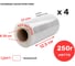 Стрейч пленка USP ЮниСервисПак, 125 мм 23 мкм 0.25 кг нетто UH100, 4 шт в упаковке 12523250-4 2