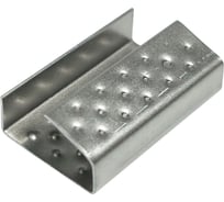 Скрепа Кордленд стальная, 13x27x0,5 мм, для ПП ленты 12 мм, 1000 шт. PP-13 KREP-00187
