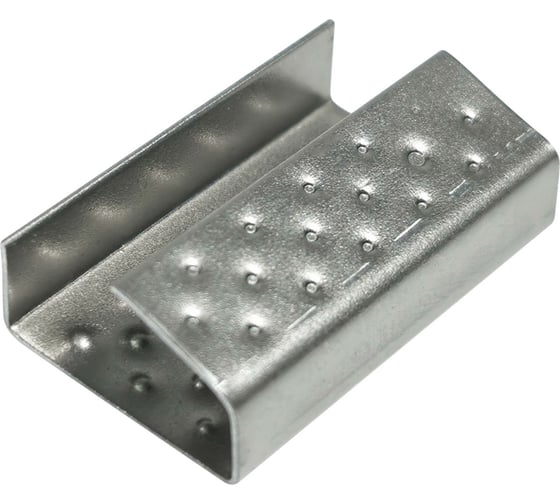 Скрепа Кордленд стальная, 13x27x0,5 мм, для ПП ленты 12 мм, 1000 шт. PP-13 KREP-00187 1