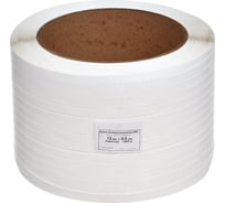 Лента полипропиленовая Кордленд 12x0,5x1км (120кгс) белый, М/ПА PP-00714