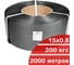 Лента стреппинг ПП Кордленд 15x0,8x2км (200кгс) черный, М/ПА PP-00690 3