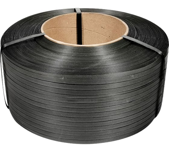 Лента стреппинг  ПП Кордленд 12x0,6x3км (120кгс) черный, М/ПА PP-00693
