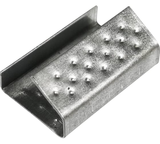 Оцинкованная скрепа КОРДЛЕНД 15x27x0,5 для ПП ленты 15 мм, 1000 шт. PP-16zn KREP-00173 1