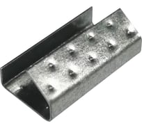 Оцинкованная скрепа КОРДЛЕНД 13x27x0,5 для ПП ленты 12 мм, 1000 шт. PP-13zn KREP-00172