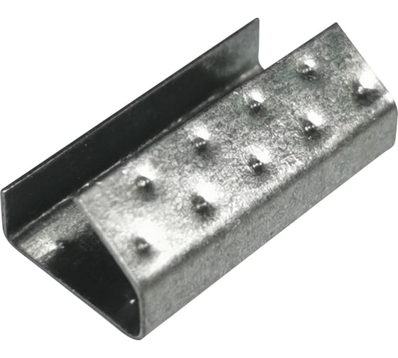 Оцинкованная скрепа КОРДЛЕНД 13x27x0,5 для ПП ленты 12 мм, 1000 шт. PP-13zn KREP-00172