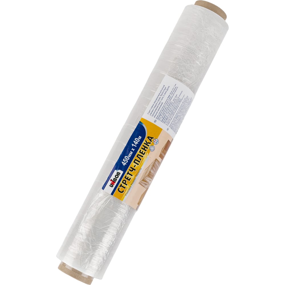 Стрейч пленка Unibob 17 мкм, 450 мм x 140 м, прозрачная 253007 ...