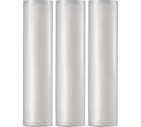 Пакеты для вакууматора SHINY KITCHEN рифленые, 28x500 см, 3 рулона 29606