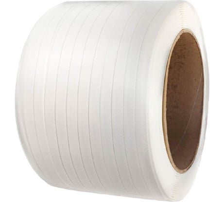 Полипропиленовая лента ВОЛГА ПОЛИМЕР 15x0,8 мм, 240 кгс, 500 м, белая 15-08-500-101-00