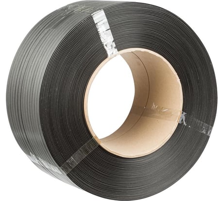 Стреппинг лента Комус полипропиленовая, 15х0.8 мм, 1400 м, серая 517291