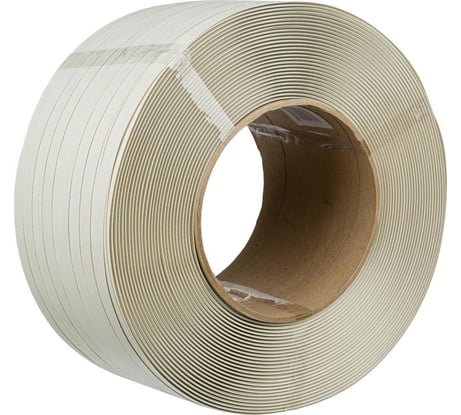 Стреппинг лента Комус полипропиленовая, 19х1 мм, 1000 м, белая 1101377