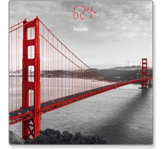 Электронные напольные весы BEURER GS215 San Francisco максимально 180 кг, рисунок 1652342