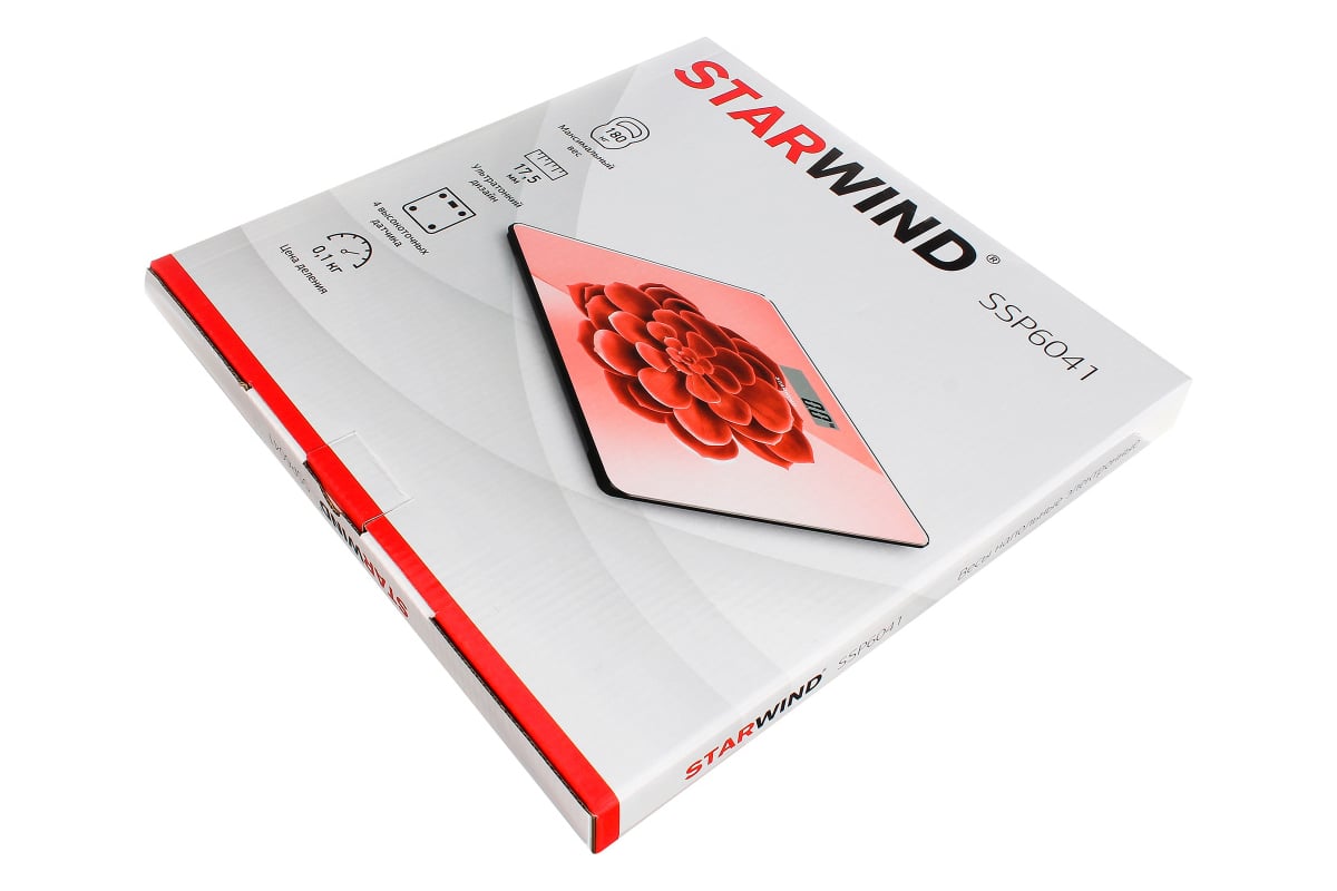 Напольные электронные весы STARWIND SSP6041 максимум 180 кг, рисунок ...