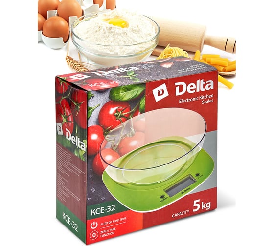 Настольные электронные весы DELTA KCE-32 зеленый, 5 кг 0R-00001838
