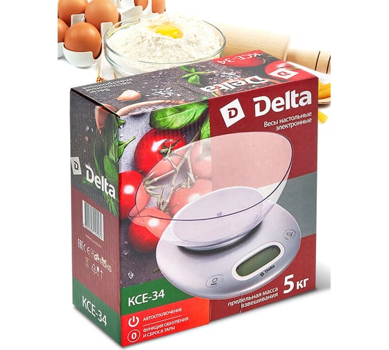 Настольные электронные весы DELTA KCE-34 серебро, 5 кг 0R-00001836