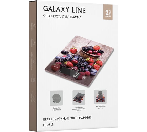Электронные кухонные весы Galaxy Line GL2819 элемент питания типа CR2032 7021128190