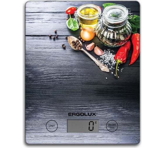 Кухонные весы ERGOLUX ELX-SK02-С02 черные, специи до 5 кг, 195*142 мм 13601 1