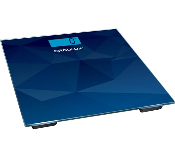 Напольные весы ERGOLUX ELX-SB03-C45 абстракция синяя до 180 кг, LED подсветка 13434