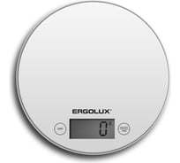 Кухонные весы ERGOLUX ELX-SK03-C01 белые до 5 кг,185 мм круглые 13604