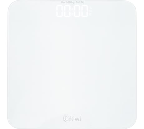 Электронные напольные весы KIWI KBS-1035 от 3 до 180 кг, закаленное стекло, 4 высокоточных сенсорных датчика, индикатор перегрузки