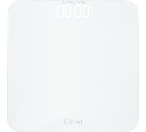 Электронные напольные весы KIWI KBS-1035 от 3 до 180 кг, закаленное стекло, 4 высокоточных сенсорных датчика, индикатор перегрузки