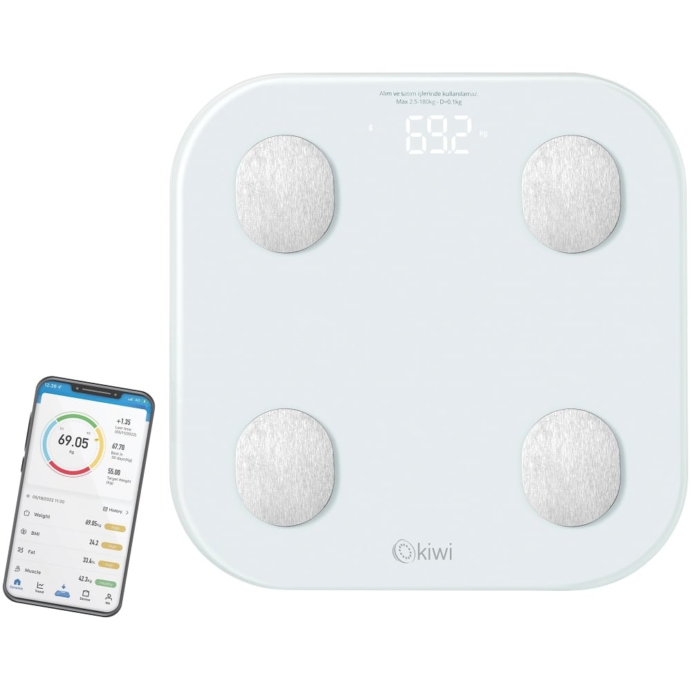 Умные напольные электронные весы KIWI KBS-1084 с Bluetooth подключением ...
