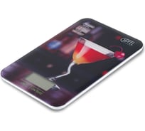 Весы кухонные электронные GIPFEL RIO 23x15x1,3 см с брошюрой рецептов, акрил, пластик питание: тип батареи CR2032 2 шт, размер ЖК-экрана: 55x25 мм 5852