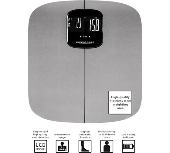 Напольные весы Profi Care Brends PC-PW 3006 FA 7 in 1