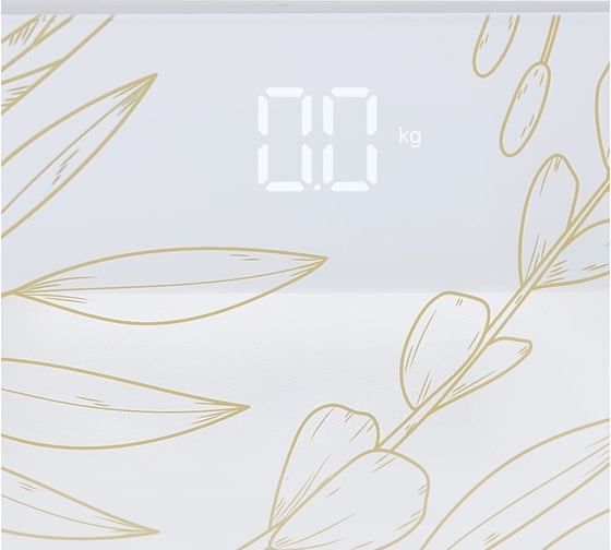 Весы напольные электронные Centek шаг 0.1 кг фунт, LCD 65x28, размер 28x28 см CT-2440 LED FLOWER