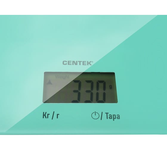 Кухонные весы Centek сенсор, 150x15x205 мм, max 5 кг, шаг 1 г, 45x20 мм, АвтоНоль/Выкл CT-2481 LCD MINT