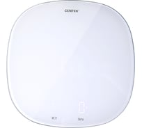 Кухонные весы Centek сенсор, 180x15x180 мм, max 5 кг, шаг 1 г, Авто Ноль/Выкл CT-2482 LED WHITE