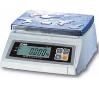 Настольные пылевлагозащищенные весы CAS SW -10W с двумя дисплеями 77-00032225