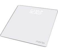 Напольные весы MARTA MT-SC3600 белый жемчуг, LED дисплей, встроенный термометр 38957