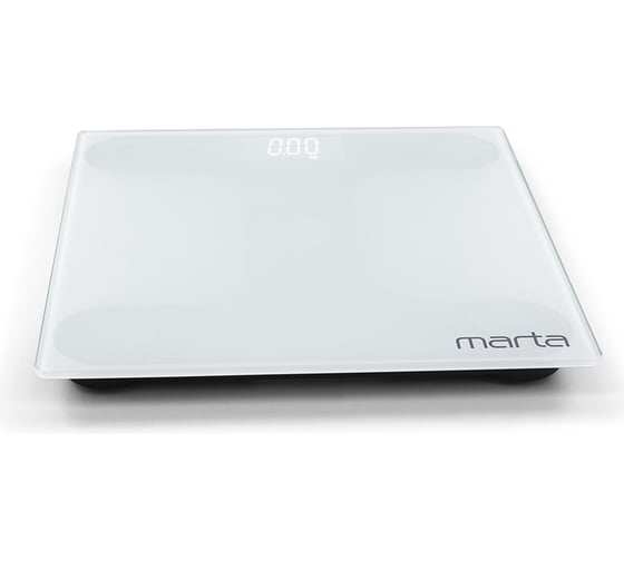 Напольные весы MARTA MT-SC3600 белый жемчуг, LED дисплей, встроенный термометр 38957